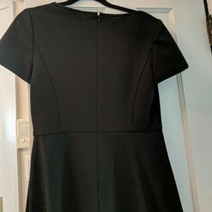 LOFT Dresses - Black short sleeve A-line, zip back dress LOFT Dresses - Black short sleeve A-line, zip back dress